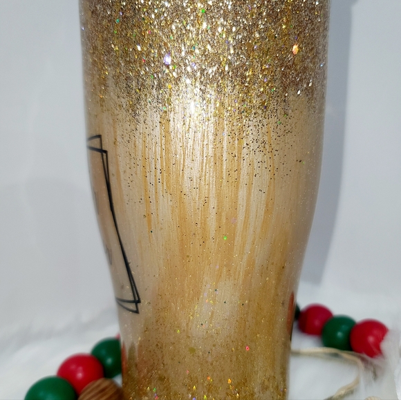 Gold Glitter Sweater Weather Tumbler - Picture 5 of 8